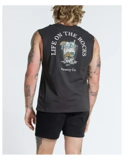 Vacancy Co Life on the Rocks Tank in Charcoal