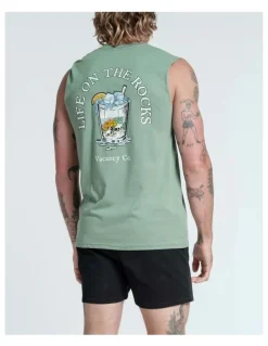 Vacancy Co Life on the Rocks Tank in Sage