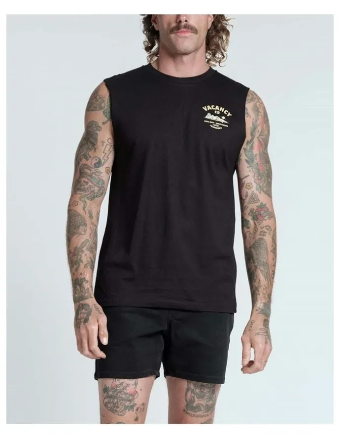Vacancy Co Long Days Tank in Black