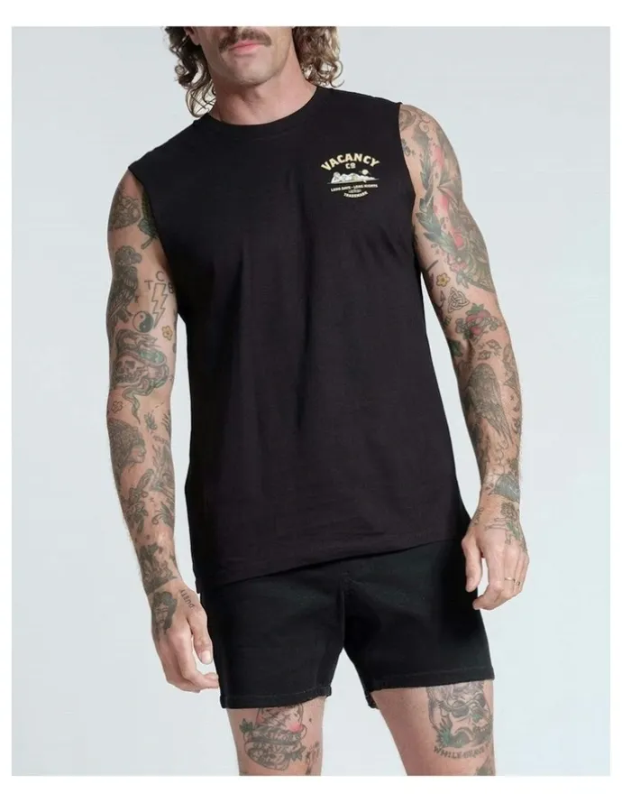 Vacancy Co Long Days Tank in Black