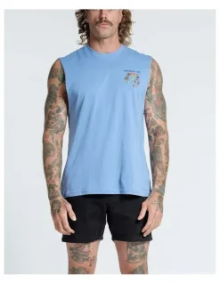 Vacancy Co Peace and Leisure Tank in Dusty Blue