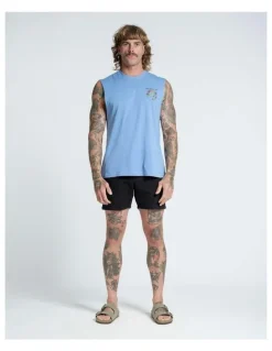 Vacancy Co Peace and Leisure Tank in Dusty Blue