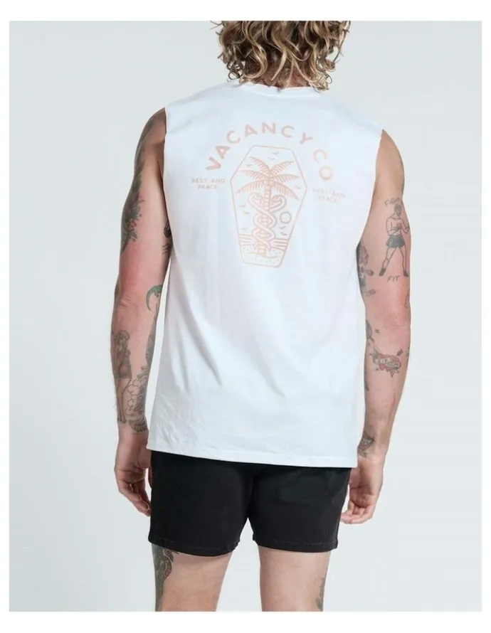 Vacancy Co Rest and Peace Tank in White