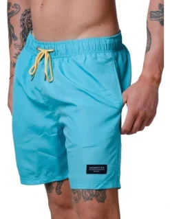 Vacancy Co Sea Foam Swim Shorts in Green