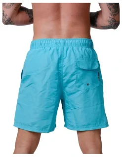 Vacancy Co Sea Foam Swim Shorts in Green