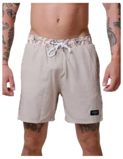 Vacancy Co Side Panel Swim Shorts in Grey