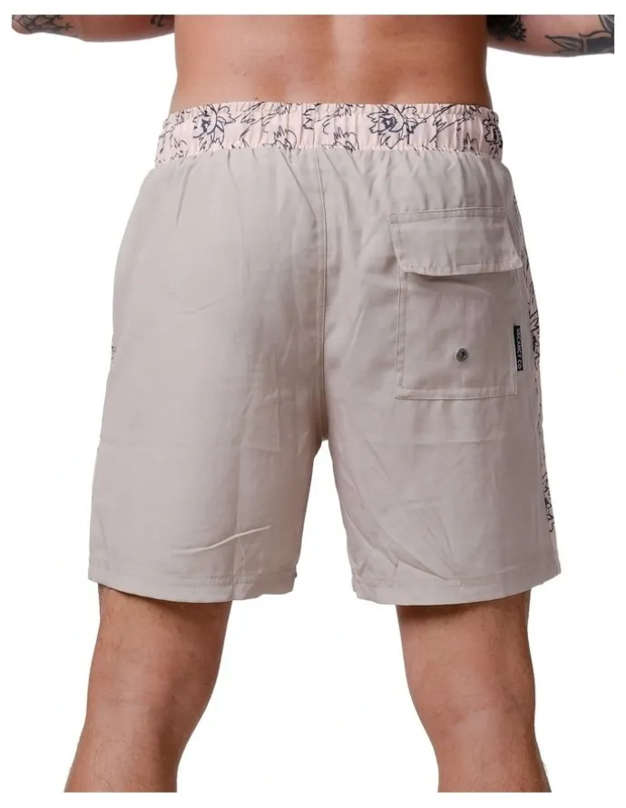 Vacancy Co Side Panel Swim Shorts in Grey