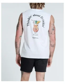Vacancy Co Thinkin About Drinking Tank in White
