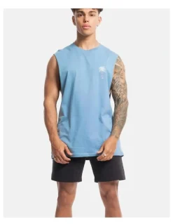 Vacancy Co Tropical Tank in Dusty Blue