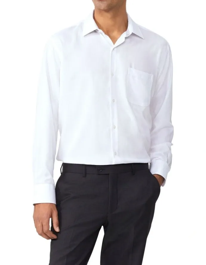 Van Heusen Classic Fit Shirt 1 Col Dobby in White