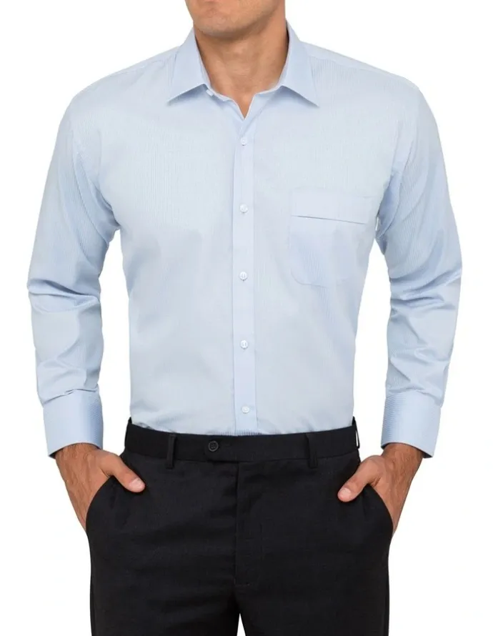 Van Heusen Cotton Long Sleeve Business Shirt in Blue