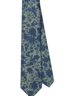 Van Heusen Dark Floral Tie in Green