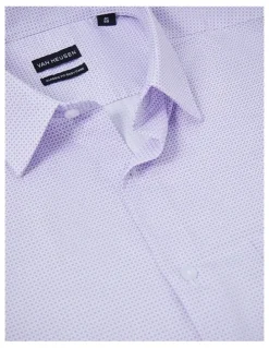 Van Heusen Geometric Print Shirt Classic Fit in Lavender