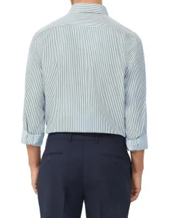 Van Heusen Heritage Weave Stripe Shirt in Green
