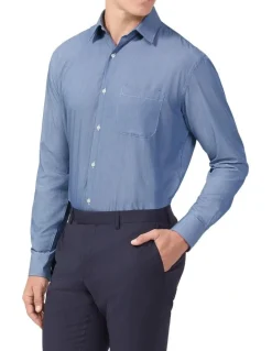 Van Heusen Mini Stripe Shirt in Navy