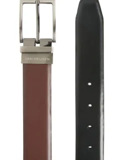 Van Heusen Pin Buckle Belt in Mahogany/Black