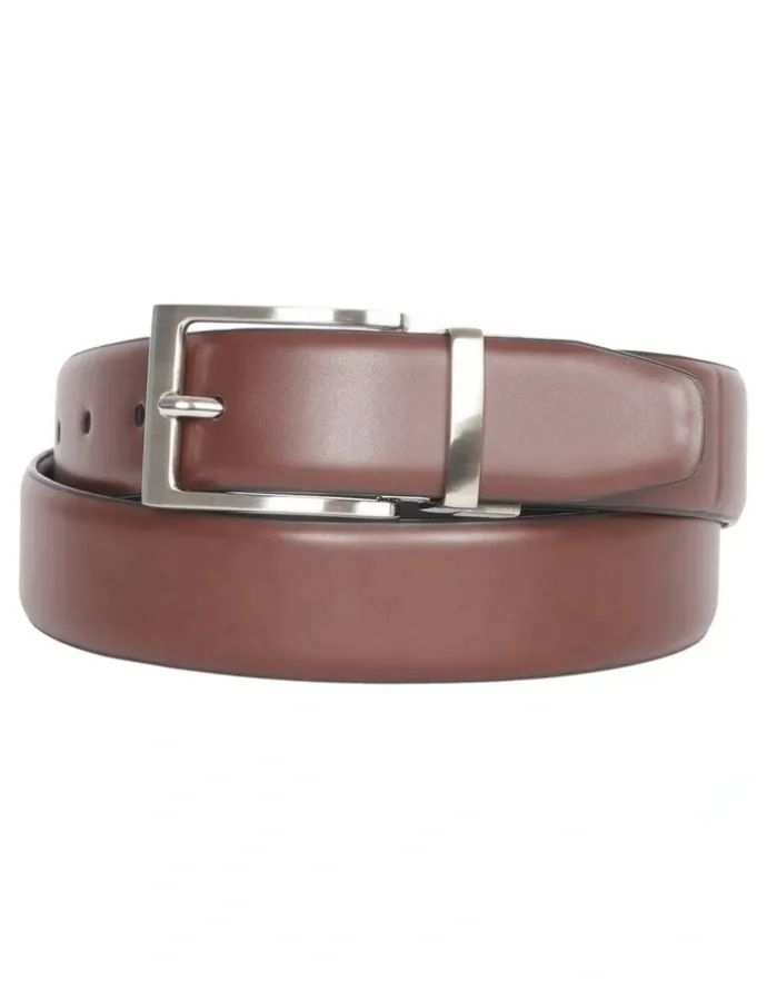 Van Heusen Pin Buckle Flex Stretch Revers Belts in Black/Brown