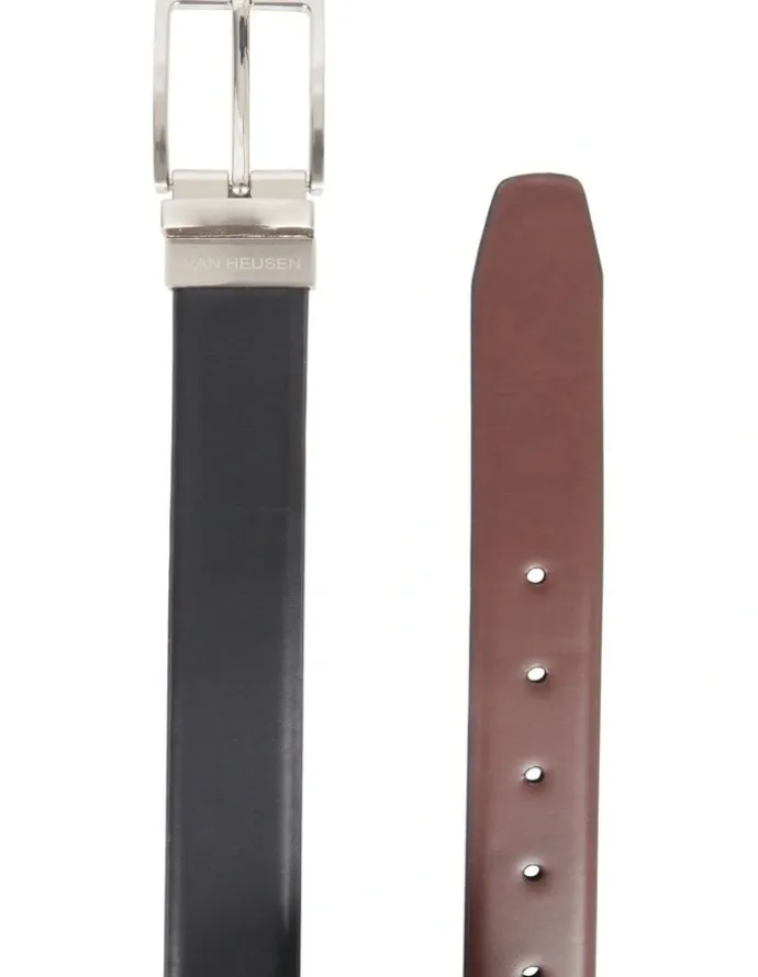 Van Heusen Pin Buckle Flex Stretch Revers Belts in Black/Brown