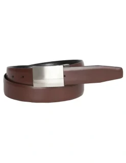 Van Heusen Plate Buckle Belt in Black