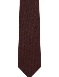 Van Heusen Silk Texture Tie in Burgundy