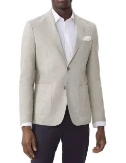 Van Heusen Slim Easy Care Linen Blazer Sage