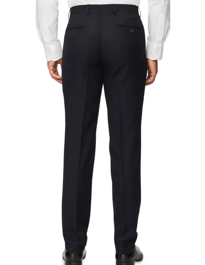 Van Heusen Slim Pure Wool Dobby Suit Pant in Navy