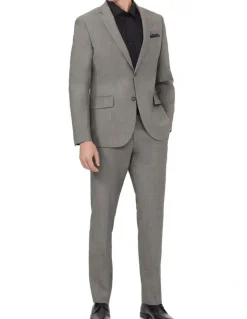 Van Heusen Tailored Suit Jacket Wool Blend Heritage Weave Grey