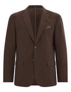 Van Heusen Travel Suit Wool Blend Jacket in Chocolate
