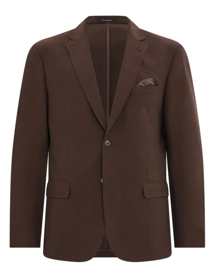 Van Heusen Travel Suit Wool Blend Jacket in Chocolate