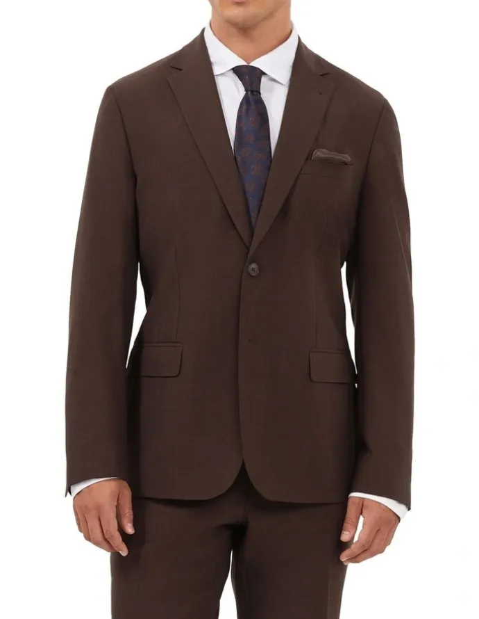 Van Heusen Travel Suit Wool Blend Jacket in Chocolate