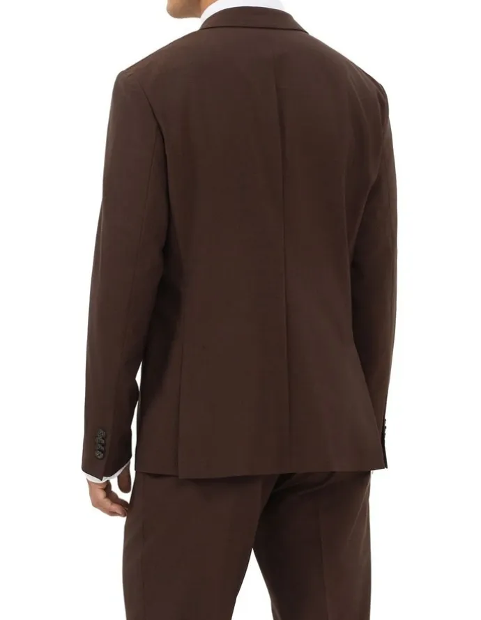 Van Heusen Travel Suit Wool Blend Jacket in Chocolate