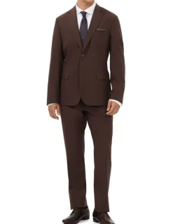 Van Heusen Travel Suit Wool Blend Jacket in Chocolate