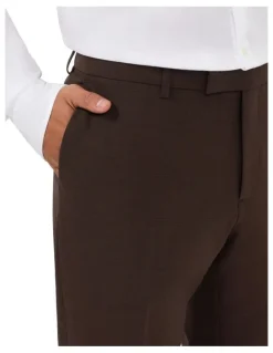 Van Heusen Travel Suit Wool Blend Pant in Chocolate