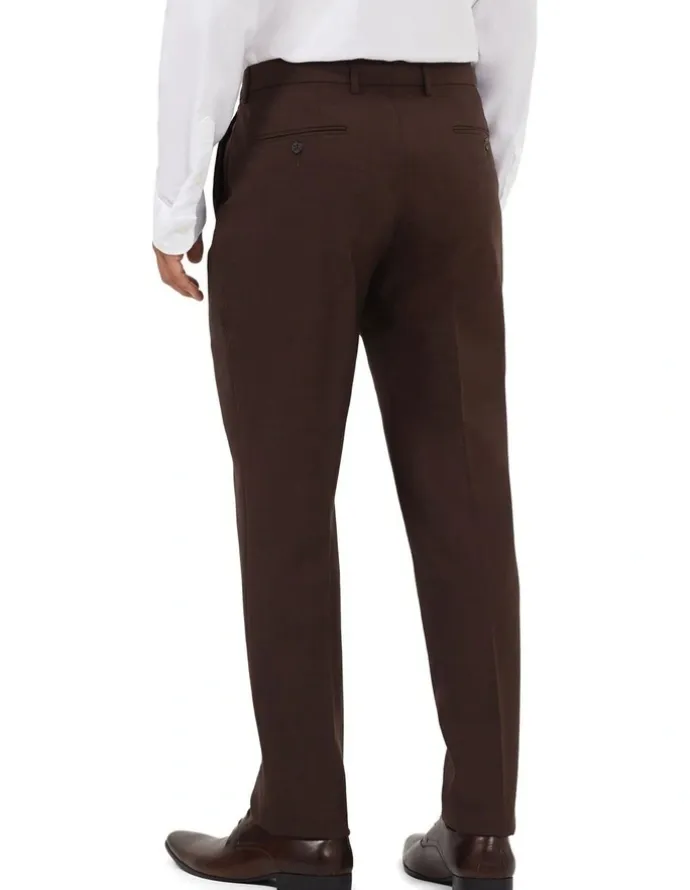 Van Heusen Travel Suit Wool Blend Pant in Chocolate