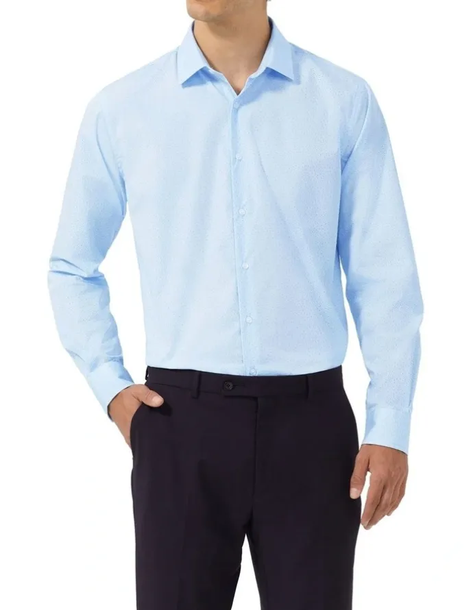 Van Heusen Triangle Dot Print Shirt in Sky