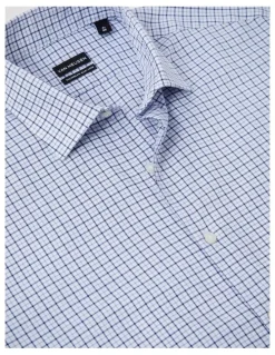 Van Heusen Twill Check Shirt in Midnight