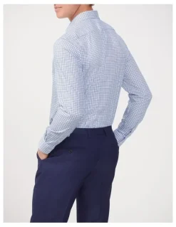 Van Heusen Twill Check Shirt in Midnight