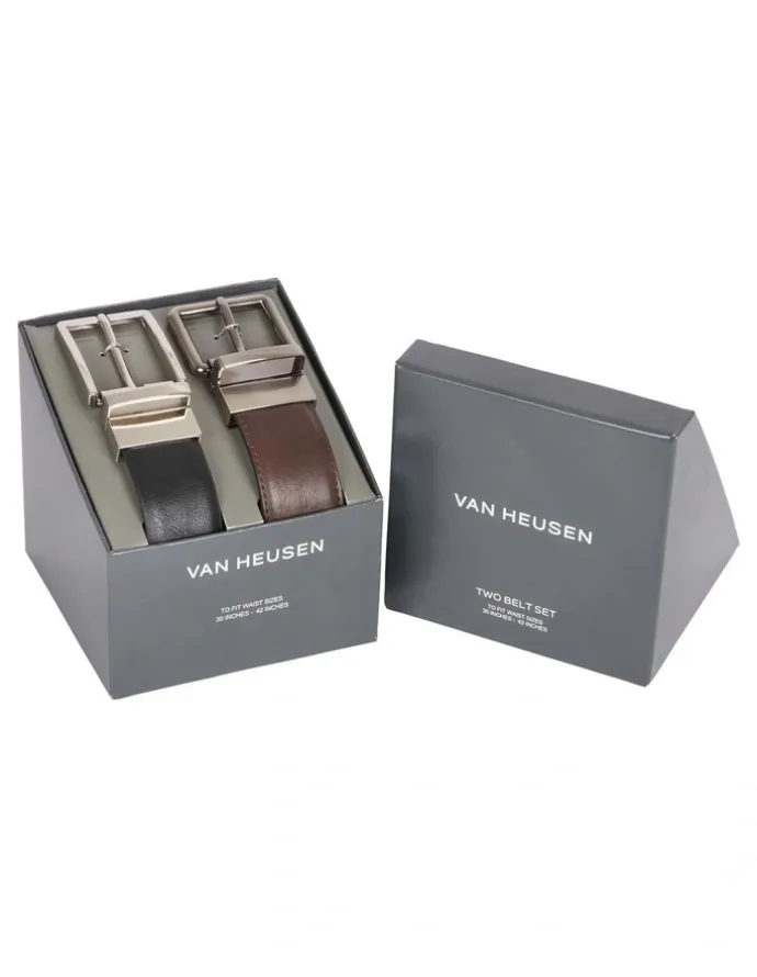 Van Heusen Two Belt Gift Pack in Multi