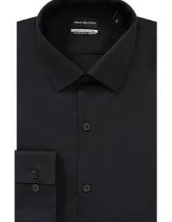 Van Heusen Ultra Wrinkle Free Tailored Fit Twill Business Shirt in Black