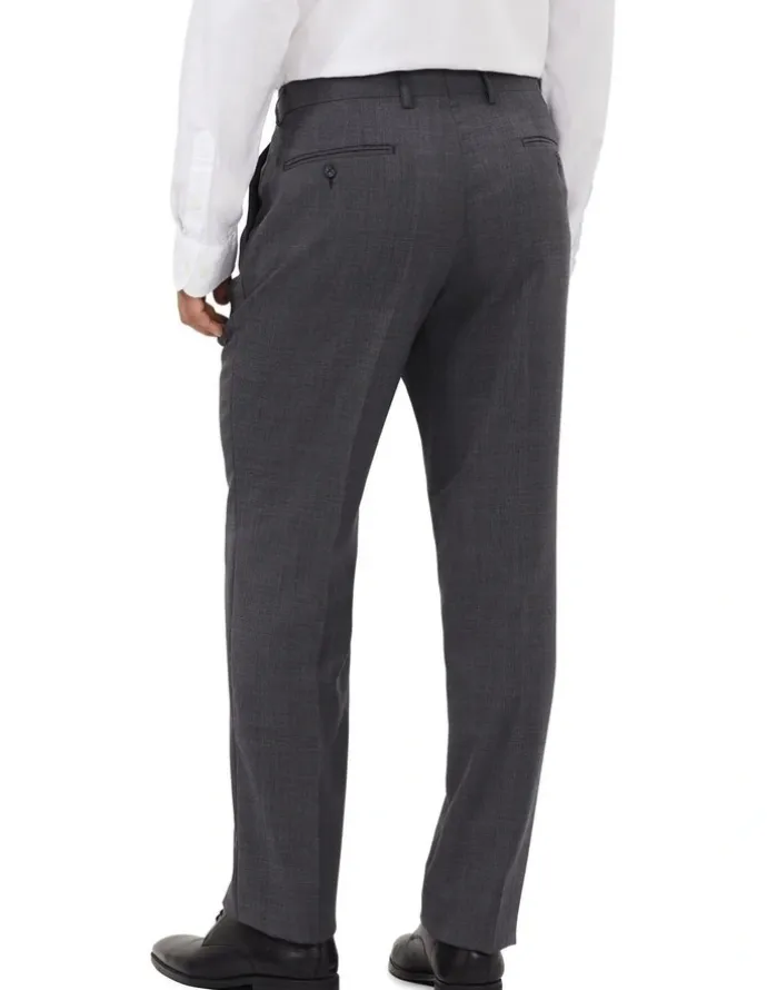 Van Heusen Wool Blend Glen Check Suit Pant in Charcoal