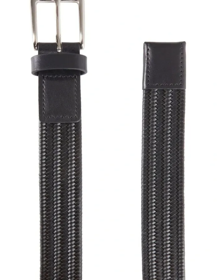 Van Heusen Woven Stretch Belt in Black