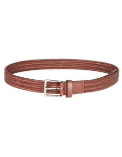 Van Heusen Woven Stretch Belt in Tan