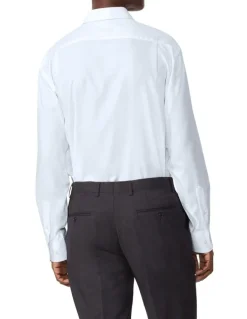 Van Heusen Classic Long Sleeve Shirt 1 Collar Plain Dobby in White