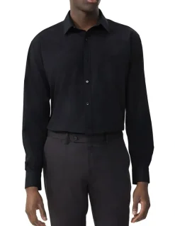 Van Heusen Cotton Long Sleeve Business Shirt in Black