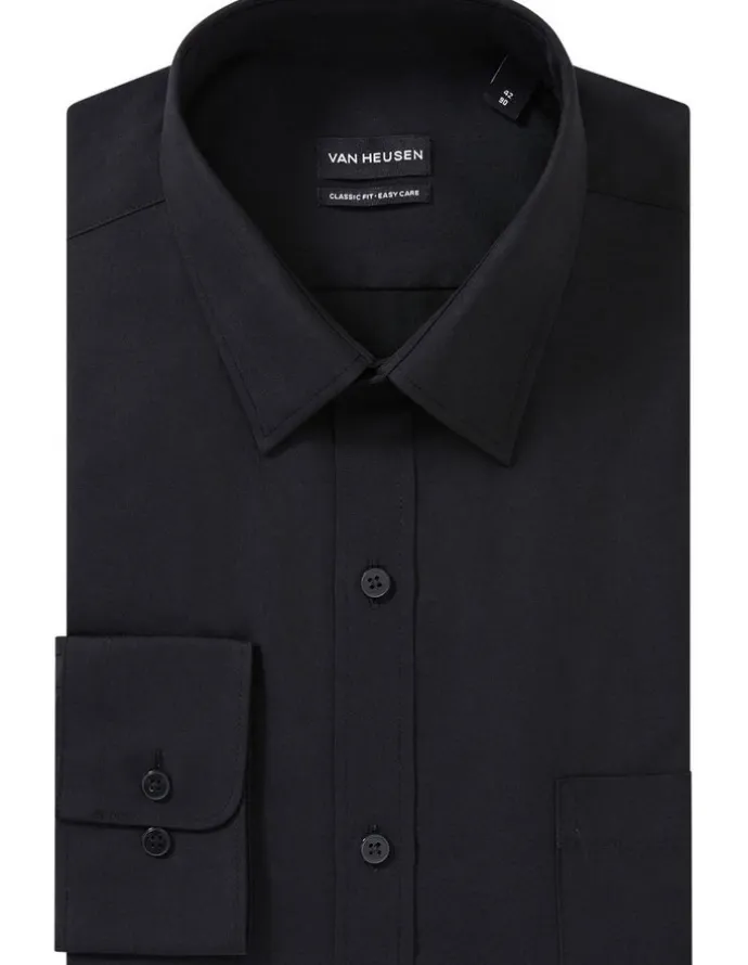 Van Heusen Cotton Long Sleeve Business Shirt in Black