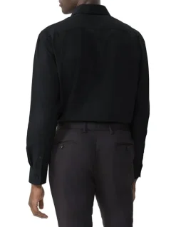 Van Heusen Cotton Long Sleeve Business Shirt in Black
