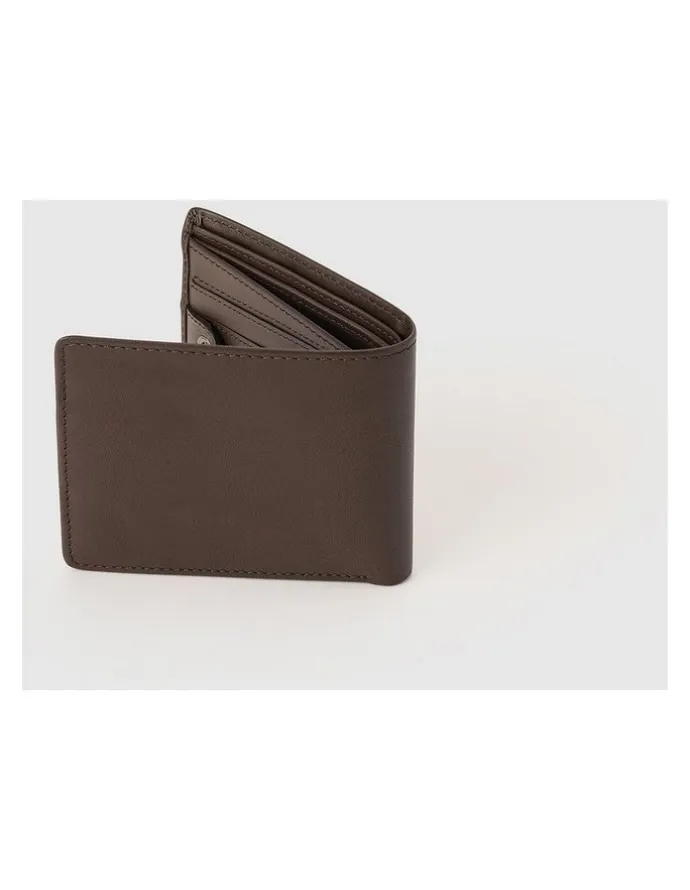 Volcom Single Stone Leather Wallet Brown