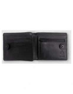 Volcom Single Stone Leather Wallet Black