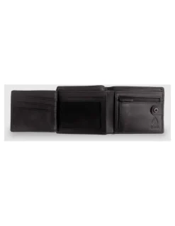 Volcom Single Stone Leather Wallet Black