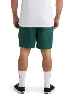 Volcom Center Trunk 17 Inch Boardshorts in Green